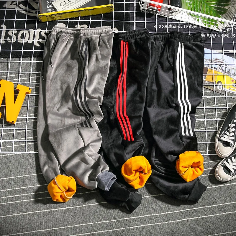 New Fashion Mens Joggers Winter Thick Fleece Pants Men Cotton Track Pants striped Sweatpants men joggers casual pants Trousers 
New Fashion Mens Joggers Winter Thick Fleece Pants Men Cotton Track Pants striped Sweatpants men joggers casual pants Trousers