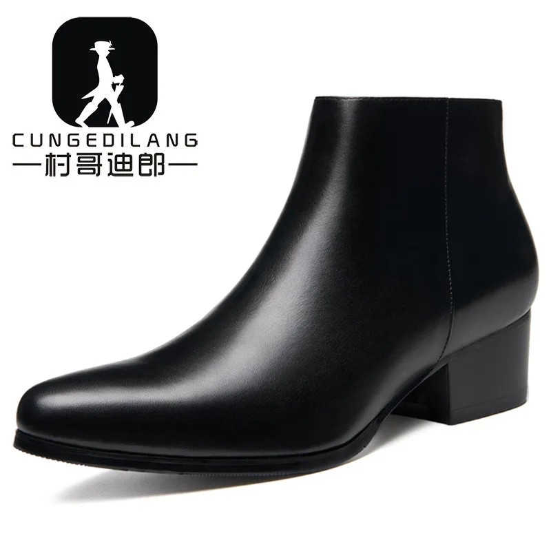 Women's Pointed-Toe Leather Boot Men's Autumn And Winter plus Velvet Short Boots Cowhide England Men's Boot Fashion Man Hight-to
Women's Pointed-Toe Leather Boot Men's Autumn And Winter plus Velvet Short Boots Cowhide England Men's Boot Fashion Man Hight-to