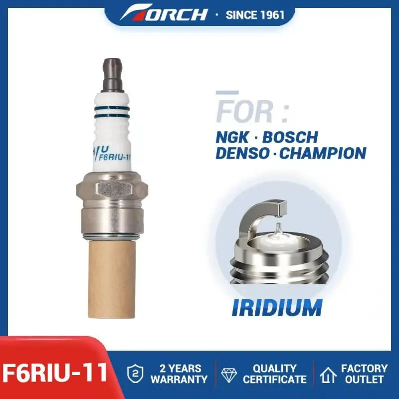 China ORIGINAL Torch F6RIU-11 Resistor Iridium Candle U-groove Spark Plug Fit for CHEVROLET SPARK 0.8 for DATSUN ON-DO 1.6 8V
China ORIGINAL Torch F6RIU-11 Resistor Iridium Candle U-groove Spark Plug Fit for CHEVROLET SPARK 0.8 for DATSUN ON-DO 1.6 8V