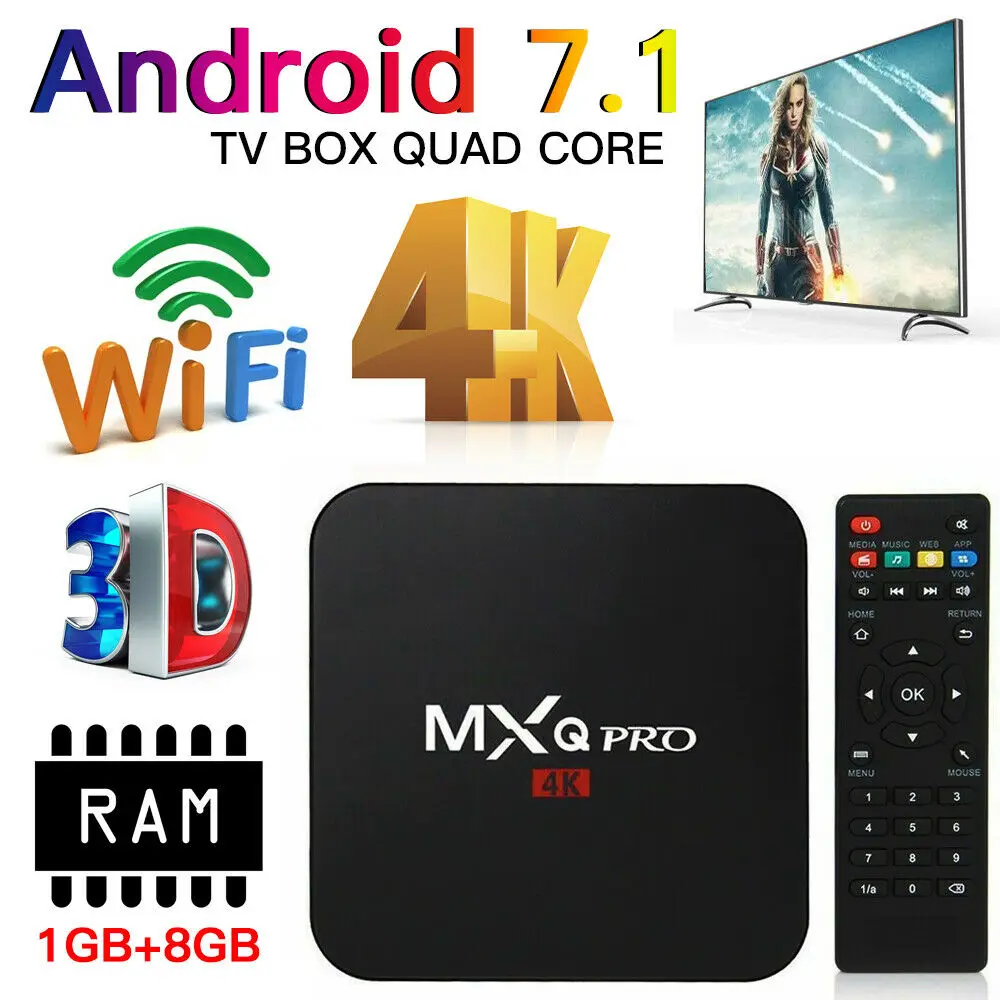 MXQ PRO 4K HD Android 7.1 TV Box Smart tv Google Voice Assistant Netflix Youtube Media player 2.4gWiFi 1GB 8GB Set Top Box
MXQ PRO 4K HD Android 7.1 TV Box Smart tv Google Voice Assistant Netflix Youtube Media player 2.4gWiFi 1GB 8GB Set Top Box