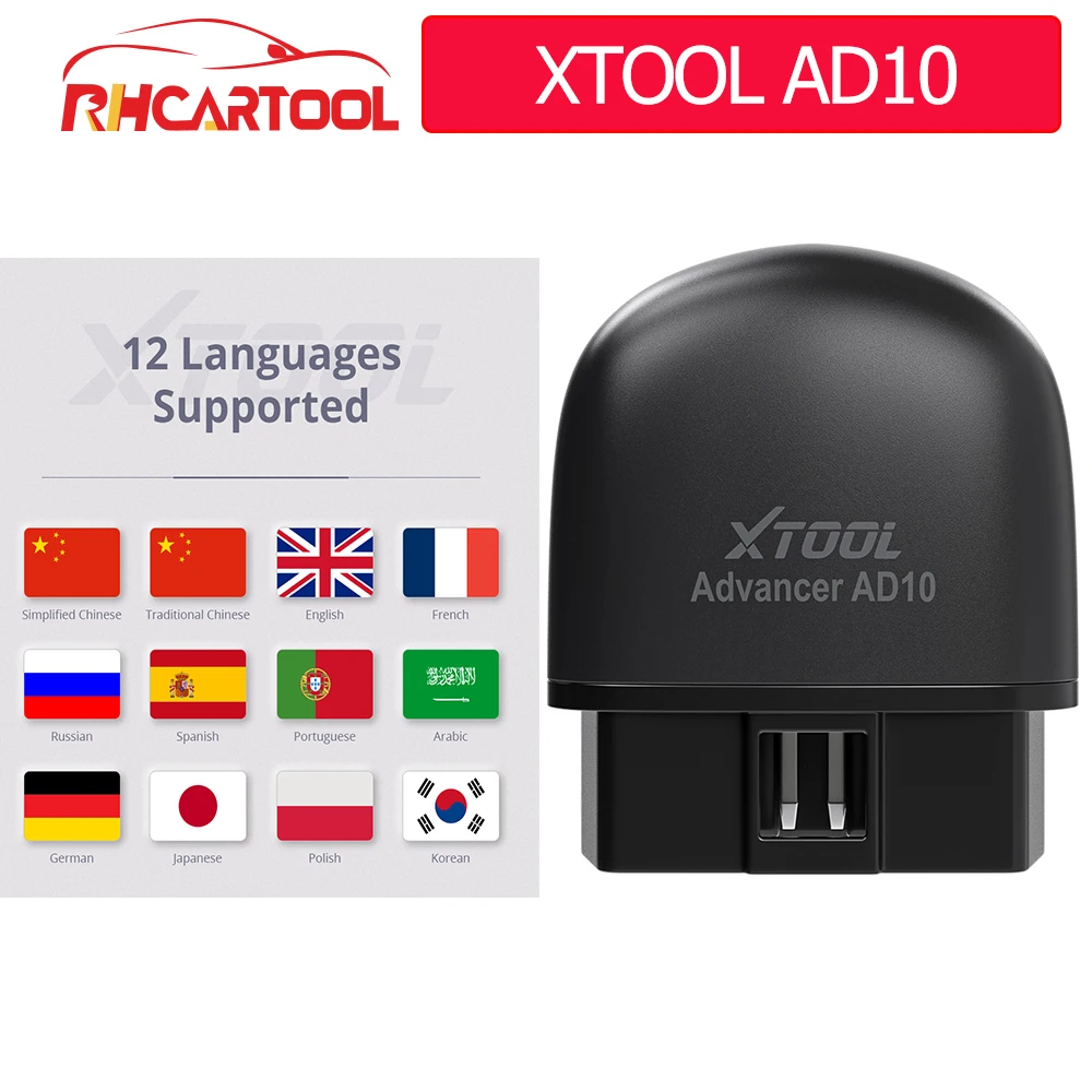 XTOOL AD10 Full OBD2 scanner OBDII Engine Code Reader Car Diagnostic tool Multilingual free update PK CR3001 CR319 AD310 ELM327
XTOOL AD10 Full OBD2 scanner OBDII Engine Code Reader Car Diagnostic tool Multilingual free update PK CR3001 CR319 AD310 ELM327