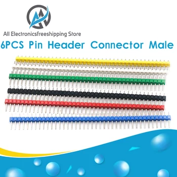 6pcs/Set Pin Header Connector Male 2.54mm Pitch Pin Header Strip Single Row 40 pin Connector Kit for PCB board
6pcs/Set Pin Header Connector Male 2.54mm Pitch Pin Header Strip Single Row 40 pin Connector Kit for PCB board