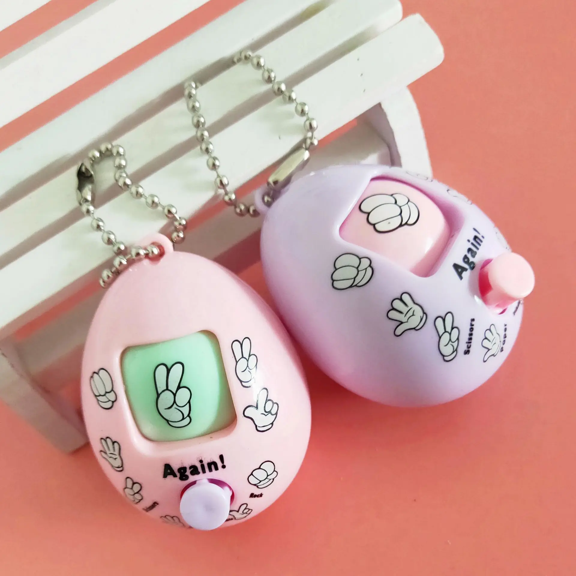 Funny Baby Toy Stone Scissors Paper Egg Pendant Key-chain Finger-guessing Game Tool for Children B726
Funny Baby Toy Stone Scissors Paper Egg Pendant Key-chain Finger-guessing Game Tool for Children B726