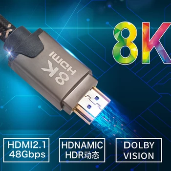 DIGIZULU HDMI 2.1 Cable 8K@60Hz 4K@120Hz 48Gbps HDCP2.2 HDMI Cable Cord for PS4 Splitter Switch Audio Video Cable 8K HDMI 2.1
DIGIZULU HDMI 2.1 Cable 8K@60Hz 4K@120Hz 48Gbps HDCP2.2 HDMI Cable Cord for PS4 Splitter Switch Audio Video Cable 8K HDMI 2.1