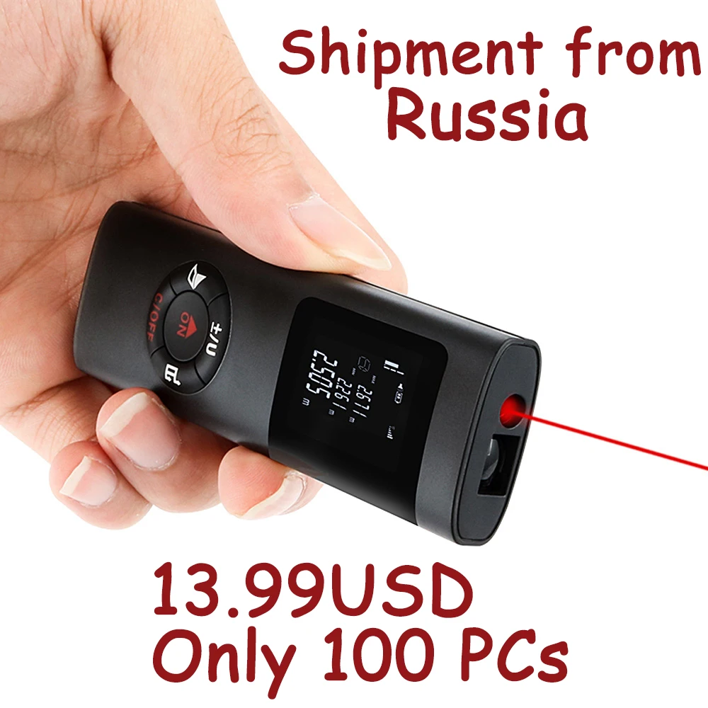 40M Smart Handheld Rangefinder Digital Mini Distance Measuring Meter Portable USB Charging Electronic Space Measurement Device |