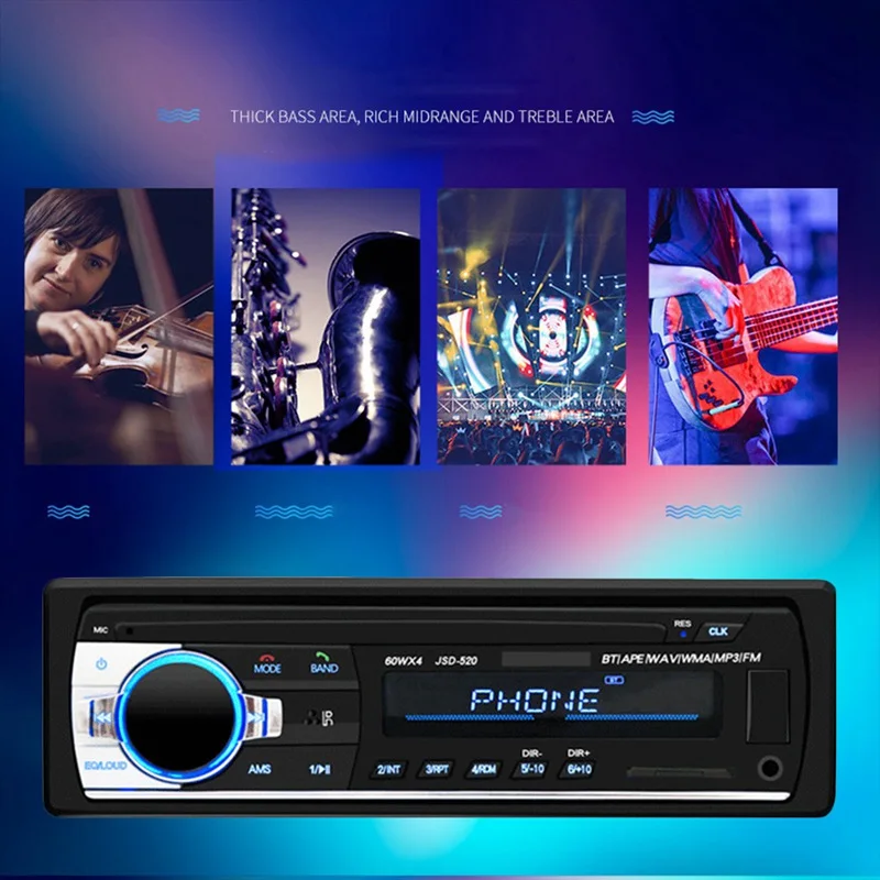 Car Electronics DVDCD Support MP3/ WMA / WAV Car Radio MP3 Autoradio Aux Input Receiver Bluetooth Stereo Audio Player Multimedia
Car Electronics DVDCD Support MP3/ WMA / WAV Car Radio MP3 Autoradio Aux Input Receiver Bluetooth Stereo Audio Player Multimedia