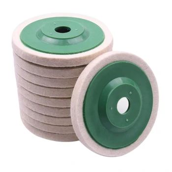 10Pcs 100Mm 4 Inch Wool Buffing Round Polishing Wheels Pads Polisher Wheels for Copper Iron&Aluminum Metal Polishing Tools
10Pcs 100Mm 4 Inch Wool Buffing Round Polishing Wheels Pads Polisher Wheels for Copper Iron&Aluminum Metal Polishing Tools