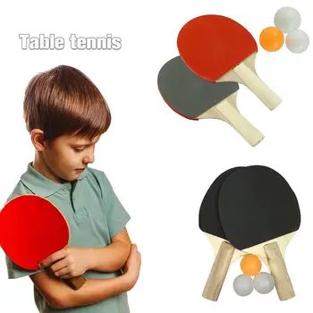 2pcs Table Tennis Racket Double Face Glue Short Handle Pong Racket Balls Ping With 3 Set K7G3
2pcs Table Tennis Racket Double Face Glue Short Handle Pong Racket Balls Ping With 3 Set K7G3