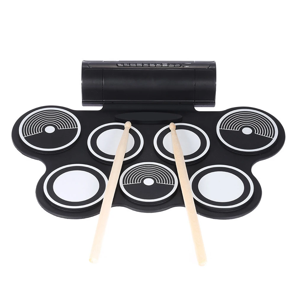 Portable Electronic Drum Kit OLEY Digital Foldable Roll-Up Drum Pad Set Instruments Built in Speaker for Practice Starters Kids
Portable Electronic Drum Kit OLEY Digital Foldable Roll-Up Drum Pad Set Instruments Built in Speaker for Practice Starters Kids