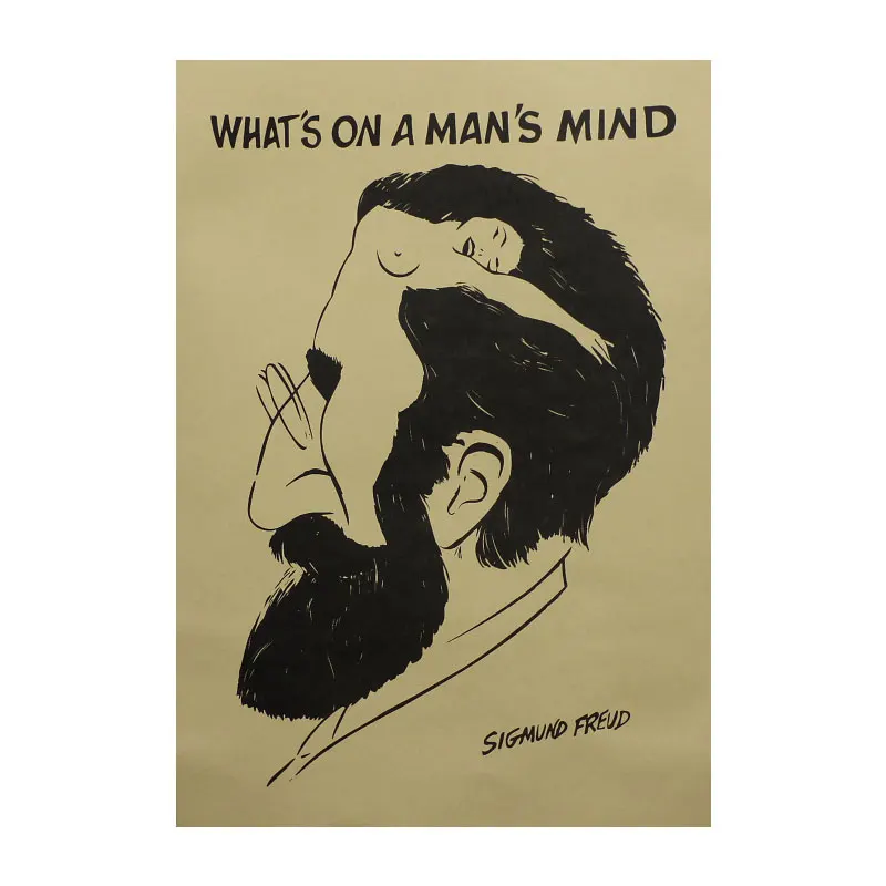 Фото Портрет Freud креативная встроенная графика Ностальгический ретро постер из