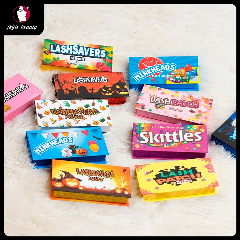 Wholesale Eyelash Packaging Box Empty Lash Packaging with Tray Rectangle Case Halloween Eyelashes colourful Rectangle Package
Wholesale Eyelash Packaging Box Empty Lash Packaging with Tray Rectangle Case Halloween Eyelashes colourful Rectangle Package