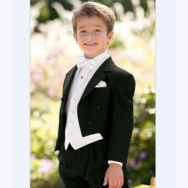 New 3 Pieces flower boy dress Tuxedos Notch Lapel Children Suit Black Kid Wedding Prom Suits for boys (Jacket+Vest+Pants) 
New 3 Pieces flower boy dress Tuxedos Notch Lapel Children Suit Black Kid Wedding Prom Suits for boys (Jacket+Vest+Pants)