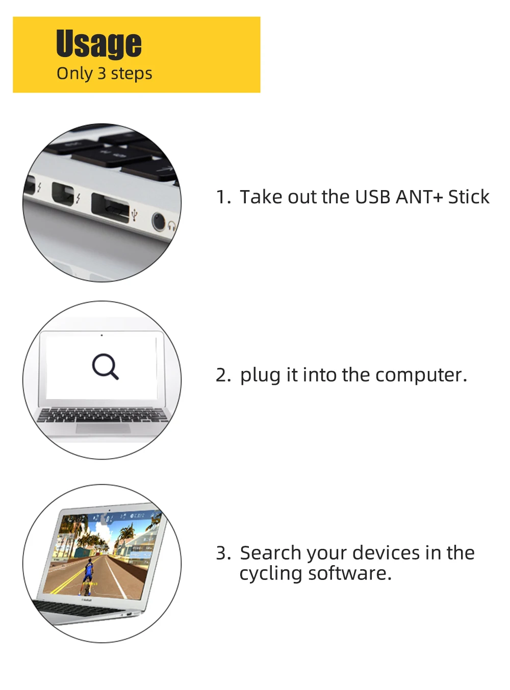 THINKRIDER ANT+ USB Enhanced Transmitter Receiver Compatible Garmin Bicycle Computer ANT Stick Speed Cadence Sensor THINKRIDER ANT+ USB Enhanced Transmitter Receiver Compatible Garmin Bicycle Computer ANT Stick Speed Cadence Sensor