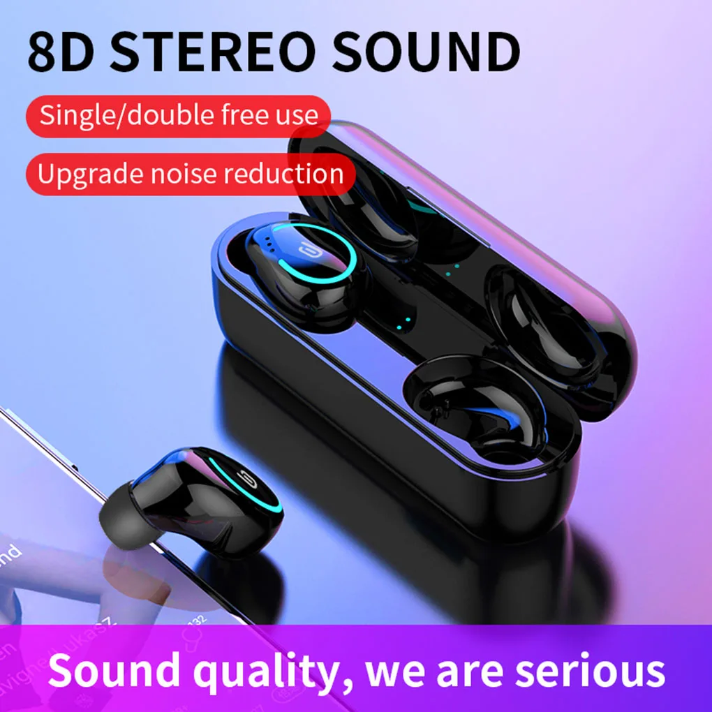 

Mini In-Ear Bluetooth 5.0 Earphones Waterproof TWS Wireless Handsfree Earbuds 8D Stereo Sound Sports Headset With Charging Box