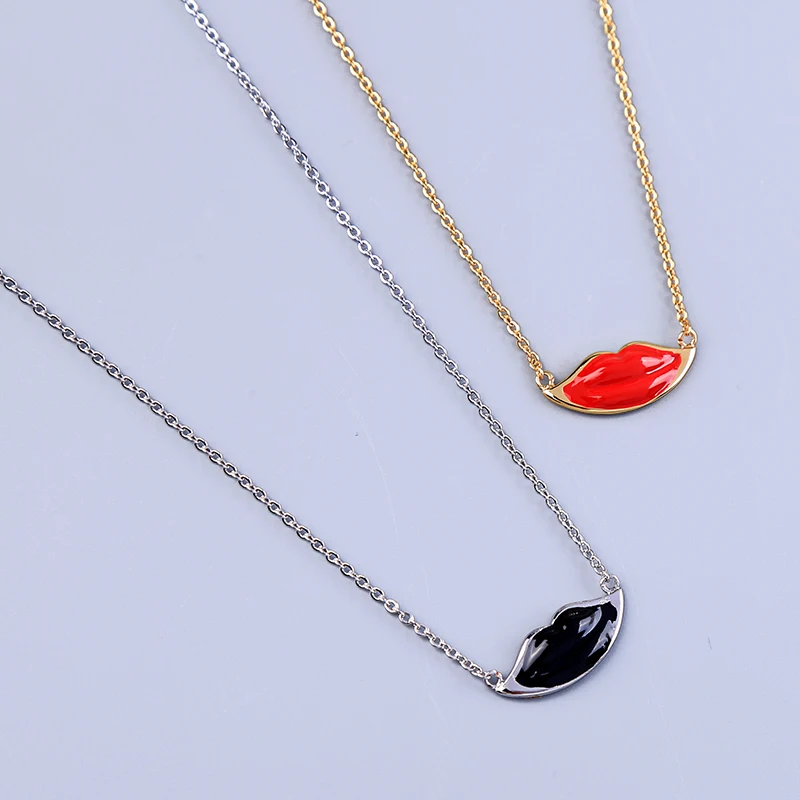 kissme Sexy Red Black Enamel Lips Gold Color Brass Pendant Necklaces For Women Gifts Fashion Jewelry Accessories Dropshipping
kissme Sexy Red Black Enamel Lips Gold Color Brass Pendant Necklaces For Women Gifts Fashion Jewelry Accessories Dropshipping