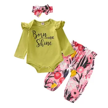 3pcs for 0-18M Baby Girl Long Sleeve Ruffle Romper+Floral Pants+Headband Outfits H3CD
3pcs for 0-18M Baby Girl Long Sleeve Ruffle Romper+Floral Pants+Headband Outfits H3CD