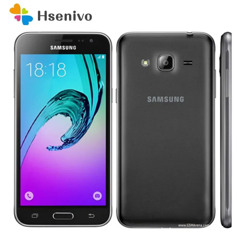 Восстановленный Оригинальный сотовый телефон Samsung Galaxy J3 (2016) J320F J320G Ouad Core One Sim 2 Гб