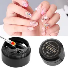 15ml professionnel Super collant UV Gel vernis à ongles colle cristal adhésifs Transparent Gel clair Nail Art strass bijoux décor(China)