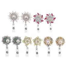 Beautiful Glitter Rhinestone Pearls Alloy Alligator Swivel ID Badge Holder Reel Name Tag Card Clip Gift 
Beautiful Glitter Rhinestone Pearls Alloy Alligator Swivel ID Badge Holder Reel Name Tag Card Clip Gift