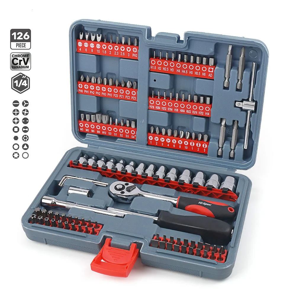 Mechanics Car Hand Tool Set Ratchet Wrench Socket Kit For Auto Motorcycle Repair With Plastic Toolbox Storage Case
Mechanics Car Hand Tool Set Ratchet Wrench Socket Kit For Auto Motorcycle Repair With Plastic Toolbox Storage Case