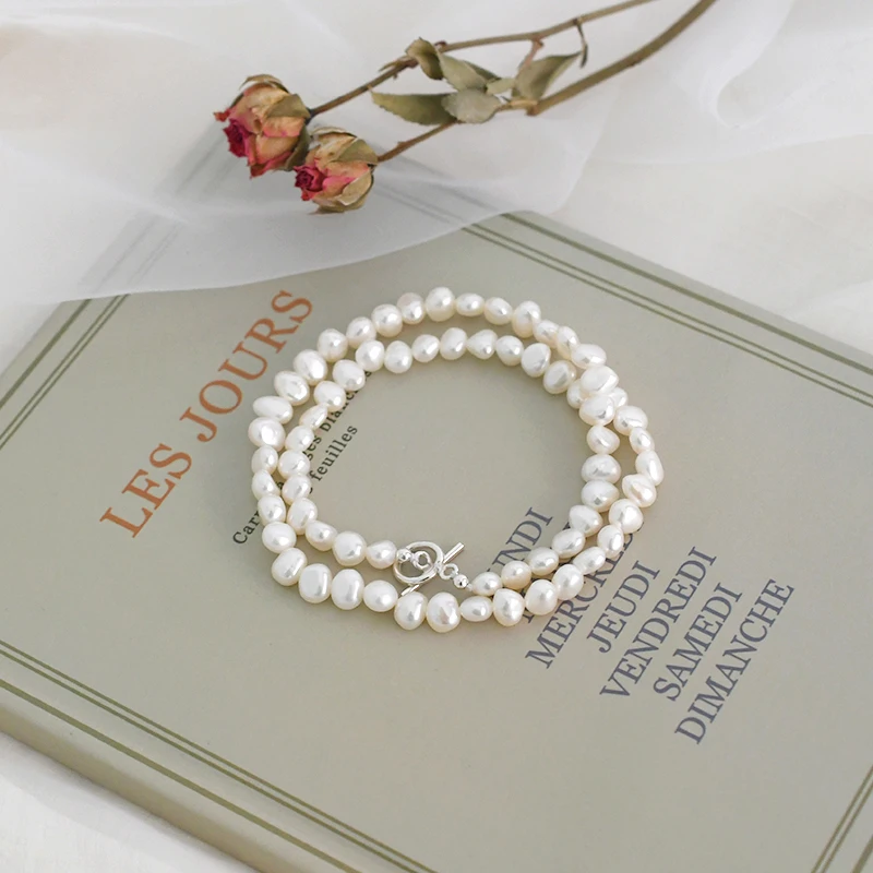 Natural Freshwater Pearl OT Clasp Necklace 925 Sterling Silver Jewelry for Women 3 Mallzona H8b6b19617f9445a8839d641bfb06964bi Natural Freshwater Pearl OT Clasp Necklace 925 Sterling Silver Jewelry for Women Mallzona