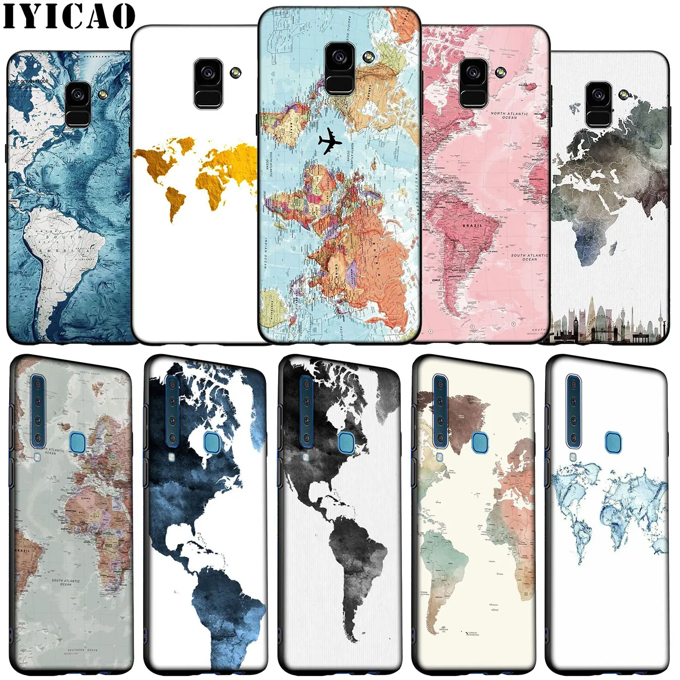 IYICAO World Map Travel Plans Soft Silicone Phone Case for Samsung Galaxy A6 Plus A9 A8 A7 2018 A3 A5 2016 2017 Note 9 8 Cover
IYICAO World Map Travel Plans Soft Silicone Phone Case for Samsung Galaxy A6 Plus A9 A8 A7 2018 A3 A5 2016 2017 Note 9 8 Cover