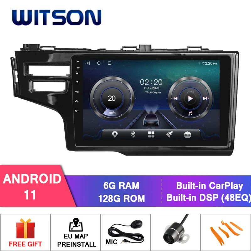 WITSON Android 11 CAR DVD SYSTEM for HONDA FIT(Two holes) 2014 Car Multimedia Player Stereo AutoAudio GPS Navigation Video | Автомобили и