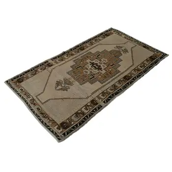92x168 Cm Beige Handmade Vintage Anatolian Rug-3x5 Ft
92x168 Cm Beige Handmade Vintage Anatolian Rug-3x5 Ft