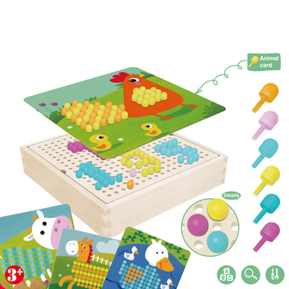 240 Pcs 3D Mushroom Nail Intelligent Puzzle Games Mosaic Peg Board Jigsaw Puzzle Kids DIY Educational Toys
240 Pcs 3D Mushroom Nail Intelligent Puzzle Games Mosaic Peg Board Jigsaw Puzzle Kids DIY Educational Toys