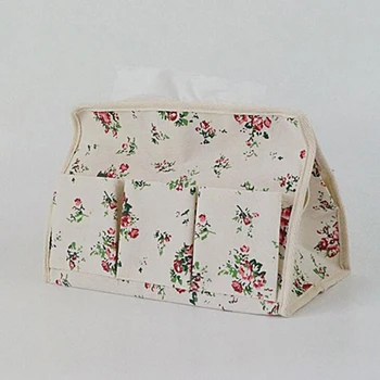 Knitting Tools Bag Linen Desktop Stand Box Multifunction Waterproof 6 Pockets Tiussue Case Storage Bag For Needles And Yarns