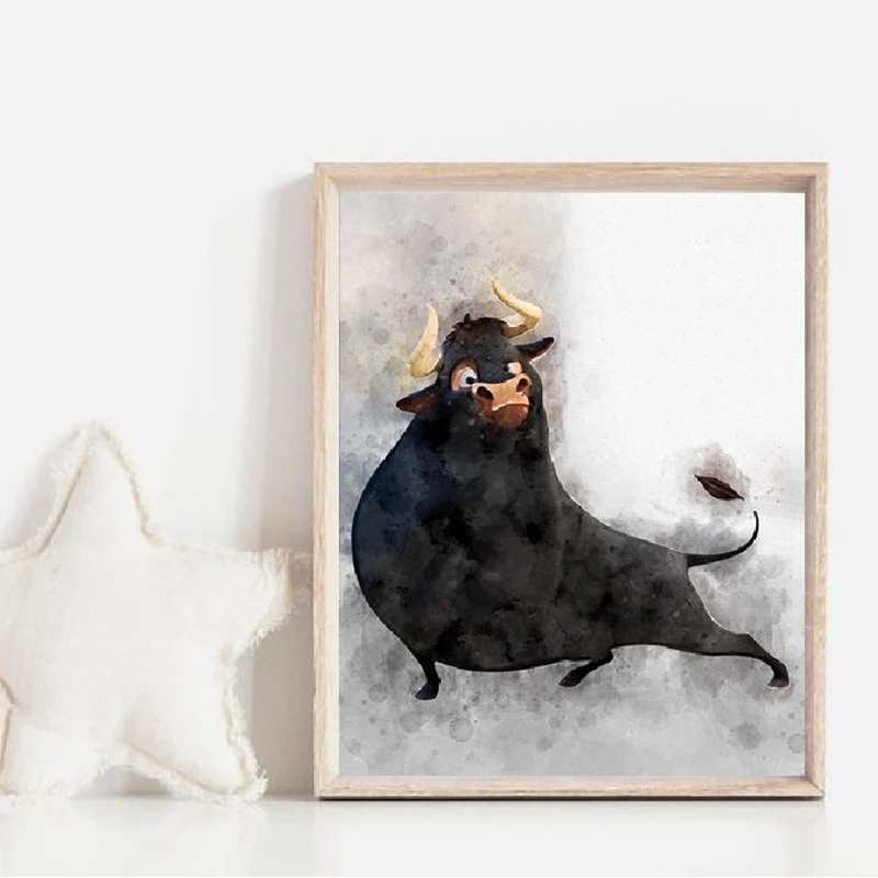 Ferdinand-Bull-Canvas-Art-Poster-Prints-Nursery-Wall-Decor-Classic-Cartoon-Animation-Art-Painting-Picture-Birthday (3)