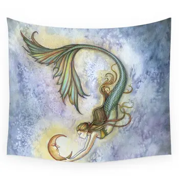 Deep Sea Moon Fantasy Mermaid Art Illustration By Molly Harrison Tapestry Wall Hanging Throw Bedspread Living Room Dorm Decor
Deep Sea Moon Fantasy Mermaid Art Illustration By Molly Harrison Tapestry Wall Hanging Throw Bedspread Living Room Dorm Decor