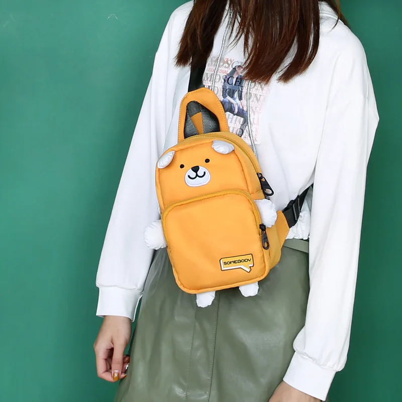 Sansebuding Bear Chest Bag Women's Korean INS Versatile Cute GIRL'S Heart Wallet Japanese-style Students Cartoon Bag
Sansebuding Bear Chest Bag Women's Korean INS Versatile Cute GIRL'S Heart Wallet Japanese-style Students Cartoon Bag