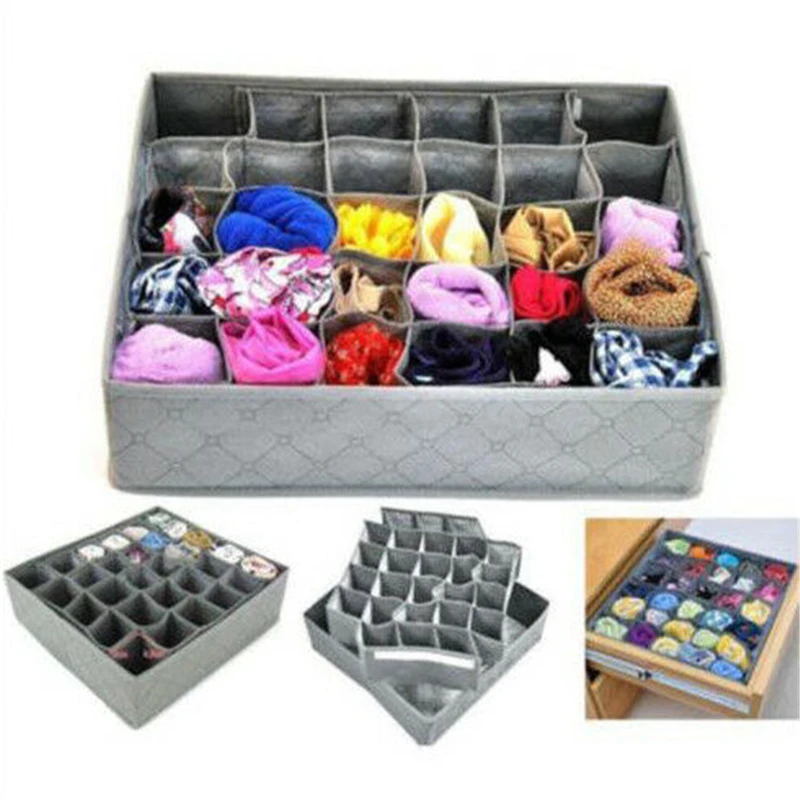 1PC 30 Cells Bamboo Charcoal Ties Socks Drawer Ties Bra Socks Draw Divider Container For Underwear Organizer
1PC 30 Cells Bamboo Charcoal Ties Socks Drawer Ties Bra Socks Draw Divider Container For Underwear Organizer