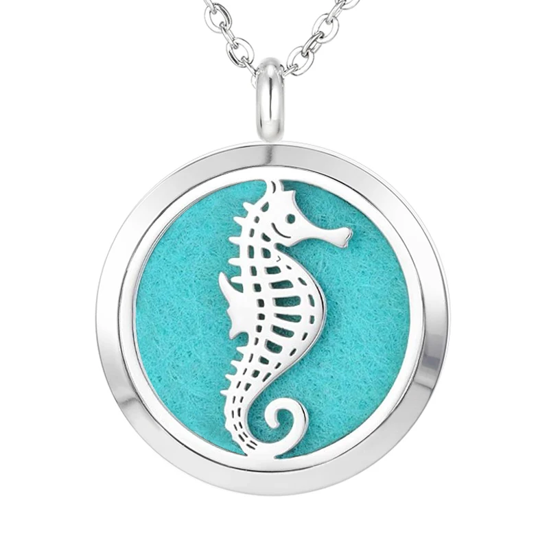 043 Essential Oil Diffuser Locket Pendant Necklace