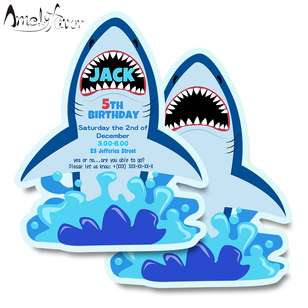 Shark Theme Invitation Card Party Supplies Sea Animals Event Birthday Party Decorations Custom-Made Personalized Invitation
Shark Theme Invitation Card Party Supplies Sea Animals Event Birthday Party Decorations Custom-Made Personalized Invitation