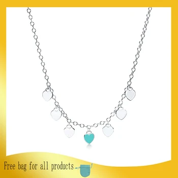 1: 1 Original Model S925 Sterling Silver Necklace Fashion Seven Hearts Pendant Necklace Ladies LOGO Jewelry Birthday Gift
1: 1 Original Model S925 Sterling Silver Necklace Fashion Seven Hearts Pendant Necklace Ladies LOGO Jewelry Birthday Gift