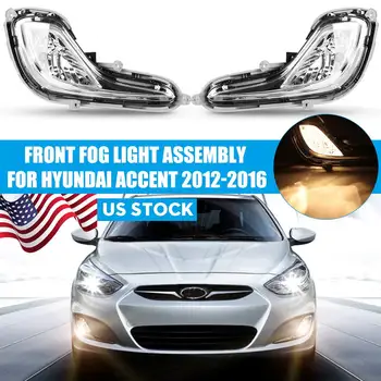 Pair 12V Front Clear Bumper Fog Lamp Lights Daytime Running Light With Bulbs For Hyundai Accent 2012 2013 2014 #92201-1R000
Pair 12V Front Clear Bumper Fog Lamp Lights Daytime Running Light With Bulbs For Hyundai Accent 2012 2013 2014 #92201-1R000