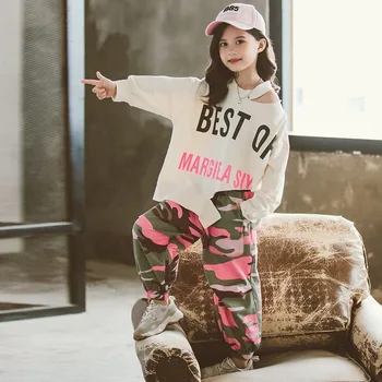 2pcs girl suit Camouflage Raglan sleeve Hip-Hop Street Dance Costume children's sweatshirt kids clothes girls
2pcs girl suit Camouflage Raglan sleeve Hip-Hop Street Dance Costume children's sweatshirt kids clothes girls