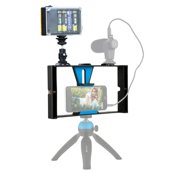 PULUZ Mobile Phone Rabbit Cage Camera Support Bracket Set with LED and Connecting Bracket PKT3021 for Live Broadcast Micro-movie
PULUZ Mobile Phone Rabbit Cage Camera Support Bracket Set with LED and Connecting Bracket PKT3021 for Live Broadcast Micro-movie