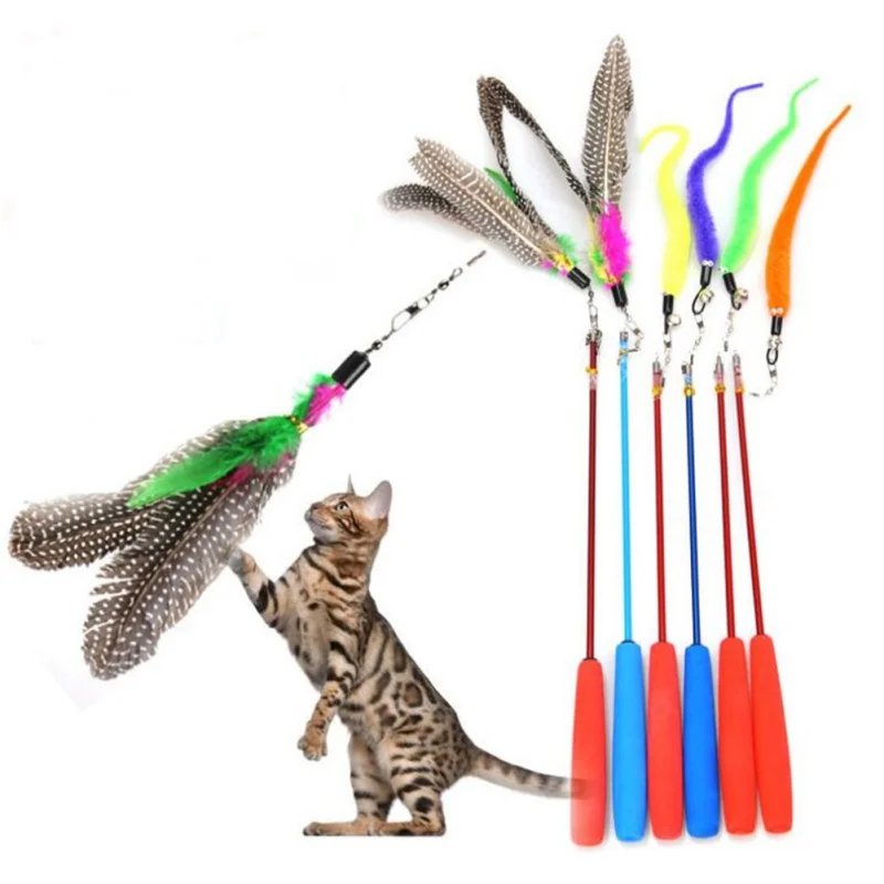 Funny Feather Spring Kitten Cat Toy Feather Rod Teaser Play Pet Wand Teasing with Coloful Interactive featherã€
Funny Feather Spring Kitten Cat Toy Feather Rod Teaser Play Pet Wand Teasing with Coloful Interactive featherã€
