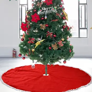 Fashion Christmas Tree Skirt Chic Linen Carpet Floor Mat Cover for New Year Xmas Floor Mat Cover Christmas Home Party Decor New 
Fashion Christmas Tree Skirt Chic Linen Carpet Floor Mat Cover for New Year Xmas Floor Mat Cover Christmas Home Party Decor New