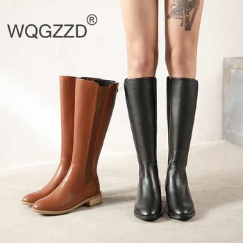 2020 New winter shoes women's knight boots cow leather keep warm long boots zipper riding thigh high boots zapatos mujer 
2020 New winter shoes women's knight boots cow leather keep warm long boots zipper riding thigh high boots zapatos mujer