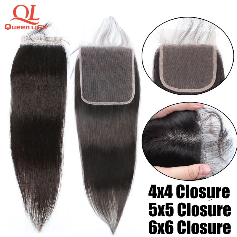 Queenlife Remy Brazilian human hair Straight hair lace closure 4x4 5x5 6x6 Lace Closure Free Part With Baby Hair Pre Plucked
Queenlife Remy Brazilian human hair Straight hair lace closure 4x4 5x5 6x6 Lace Closure Free Part With Baby Hair Pre Plucked