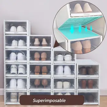 2PCS push drawer type large transparent shoe storage box household plastic shoe box drawer storage box bordenstandaard 20O28
2PCS push drawer type large transparent shoe storage box household plastic shoe box drawer storage box bordenstandaard 20O28