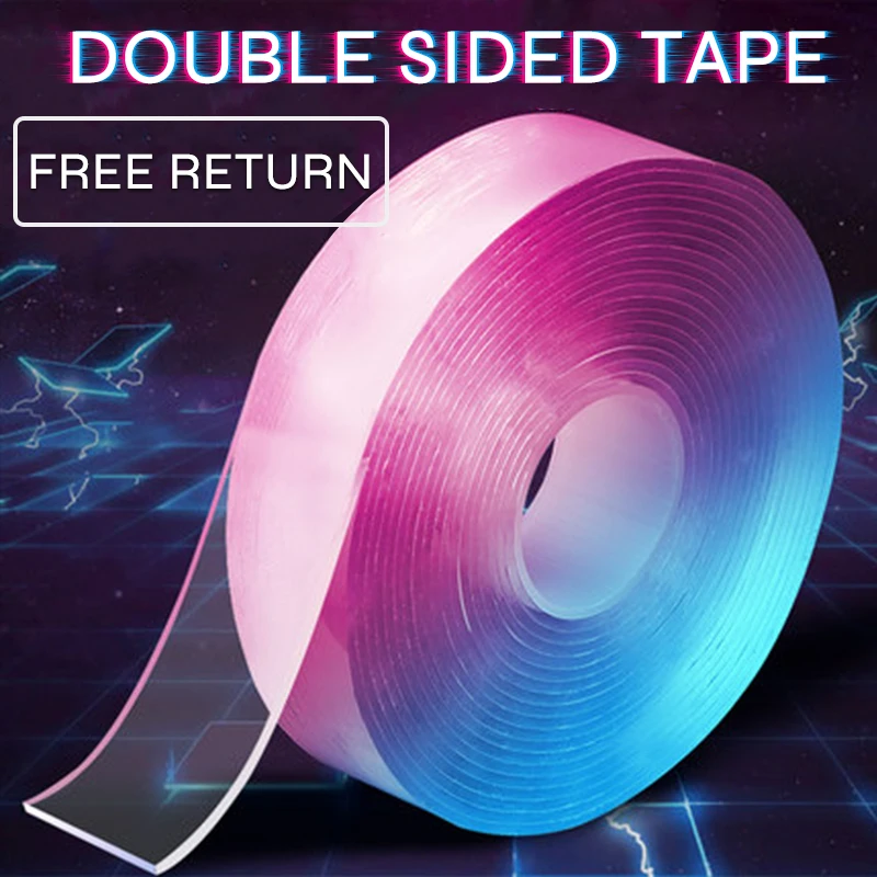 QCUSTOM Double-Sided Tape Transparent Magic Nano Tape Washable Reusable Adhesive Sticker Removable Universal Disks Glue Home Tie
QCUSTOM Double-Sided Tape Transparent Magic Nano Tape Washable Reusable Adhesive Sticker Removable Universal Disks Glue Home Tie