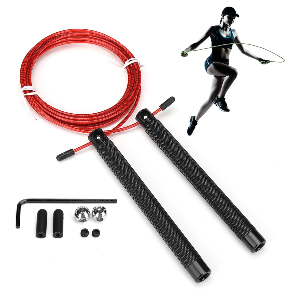 New Style Jump Rope Adjustable Metal Universal Racing Aluminum Handle Bearing Jump Rope Training Fitness Jump Rope
New Style Jump Rope Adjustable Metal Universal Racing Aluminum Handle Bearing Jump Rope Training Fitness Jump Rope
