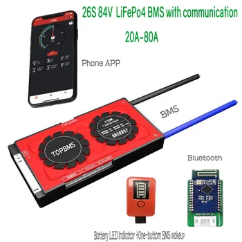 26S 84V LiFePo4 BMS Bluetooth phone APP RS485 CANBus UART discharging 20A30A40A60A80A for LiFePo4 Battery connected in 26 series
26S 84V LiFePo4 BMS Bluetooth phone APP RS485 CANBus UART discharging 20A30A40A60A80A for LiFePo4 Battery connected in 26 series