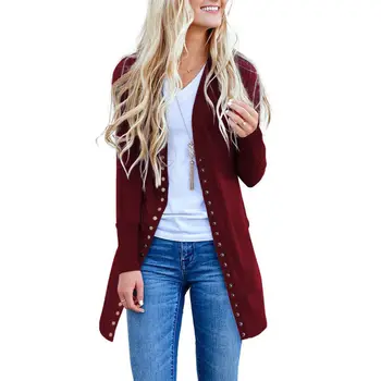 Autumn Women Cardigan women V neck Button up Cardigan pull femme hiver Long Coat Ladies Long Sleeve Slim Knitted Outwear
Autumn Women Cardigan women V neck Button up Cardigan pull femme hiver Long Coat Ladies Long Sleeve Slim Knitted Outwear