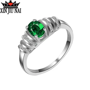 Green Stone Cubic Zirconia Ring For Women high quality Sliver color Wedding Engagement Ring Women's Wife Girlfriend Gifts 
Green Stone Cubic Zirconia Ring For Women high quality Sliver color Wedding Engagement Ring Women's Wife Girlfriend Gifts